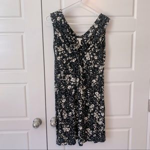 Soma brand, black and cream floral dress, size M